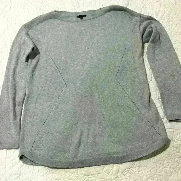 Talbots Sweaters - Womens Talbots Gray Silver Metallic Pullover Sweater Size SP